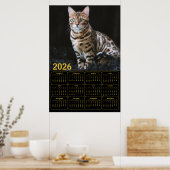Bengal-Katze 2026 Kalender Poster (Küche)
