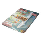 Bengal-Katze-Bad-Dekor Badematte (Schrägansicht)