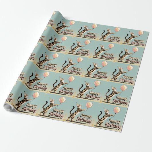 Bengal-Katze Farbige Geschenkpapier (Ungerollt)