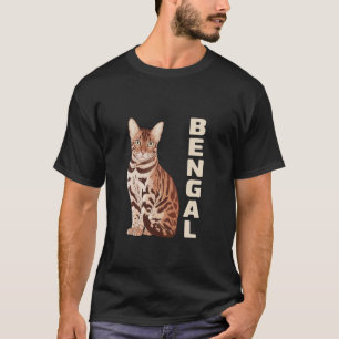 Bengal-Katze-Illustration für Katzenliebhaber T-Shirt