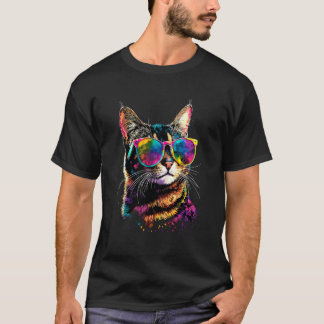 Bengal-Katze mit Sonnenbrille Leopardette Süße Wil T-Shirt