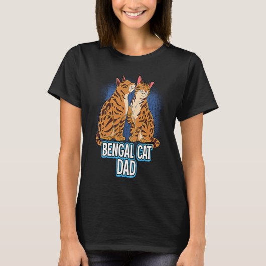 Bengal-Katze-Vater T-Shirt (Vorderseite)
