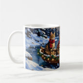 Bengal-Katze-Weihnachtsboot-Feiertag Kaffeetasse (Links)