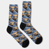 Bengal-Katze-Weihnachtsboot-Feiertag Socken (Rechts)