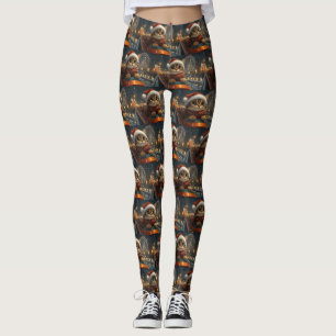 Bengal-Katzen-Achterbahn-Weihnachten Leggings