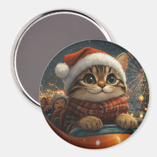 Bengal-Katzen-Achterbahn-Weihnachten Magnet