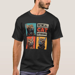 BENGAL-KATZEN-ENTHUSIAST Bengal Katzen-Papa Vintag T-Shirt