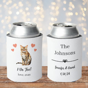 Bengal-Katzen-Hochzeits-Dosenkühler-Geschenk Dosenkühler