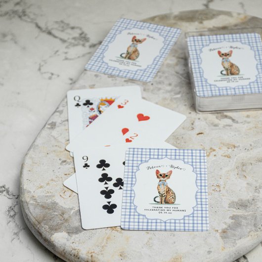 Bengal-Katzen-Hochzeitsgeschenk Spielkarten