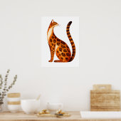 Bengal-Katzenprofil Aquarell Poster (Küche)