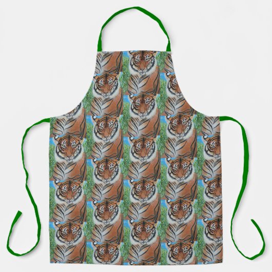 Bengal Tiger All-Over Druck Schürze (Vorderseite)