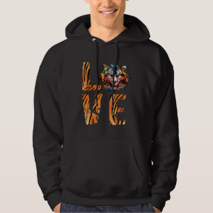 Bengal Tiger Farbe Liebe Bengal Tiger Tigerkopf Hoodie