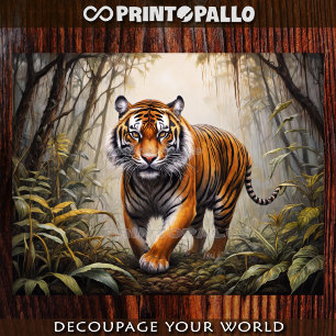 Bengal-Tiger im Dschungel Seidenpapier