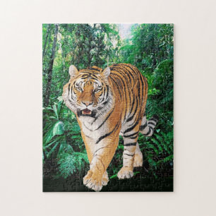 BENGAL TIGER IN JUNGLE PUZZLE