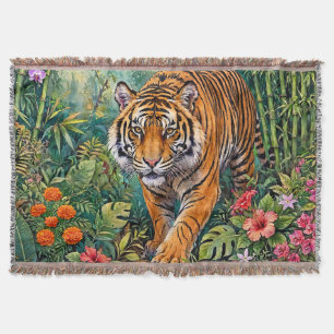 Bengal-Tiger Lebendiger Bambus-Dschungel Decke