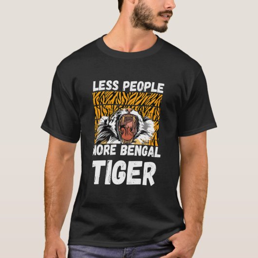 Bengal Tiger Less People Tiger Head Leopard Africa T-Shirt (Vorderseite)
