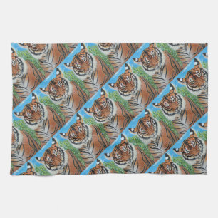 Bengal-Tiger-Muster-Küchentücher Geschirrtuch