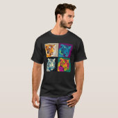 Bengal Tiger Pop Illustration Colorful Animal T-Shirt (Vorne ganz)