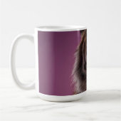 Bengal Tiger Portrait Blowing Pink Bubblegum Kaffeetasse (Links)