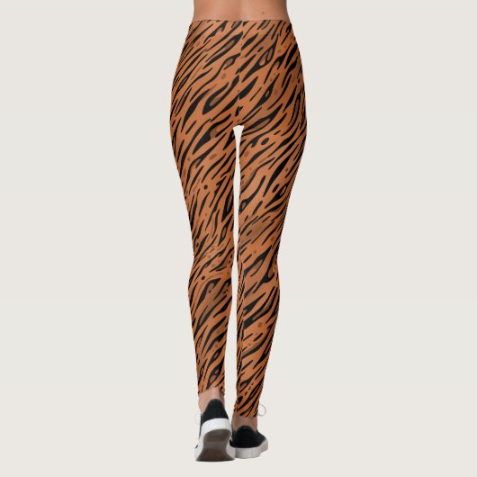 Bengal Tiger Streifen Druck Leggings (Rückseite)