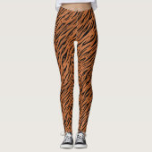 Bengal Tiger Streifen Druck Leggings (Vorderseite)