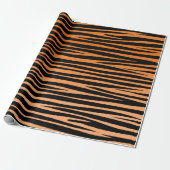 Bengal Tiger stripes wildlife cat animal fur print Geschenkpapier (Ungerollt)