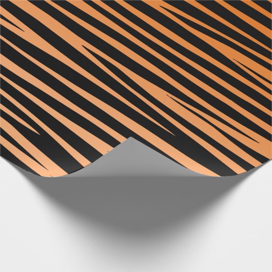 Bengal Tiger stripes wildlife cat animal fur print Geschenkpapier (Ecke)