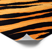 Bengal-Tiger-Tiermuster Poster (Ecke)