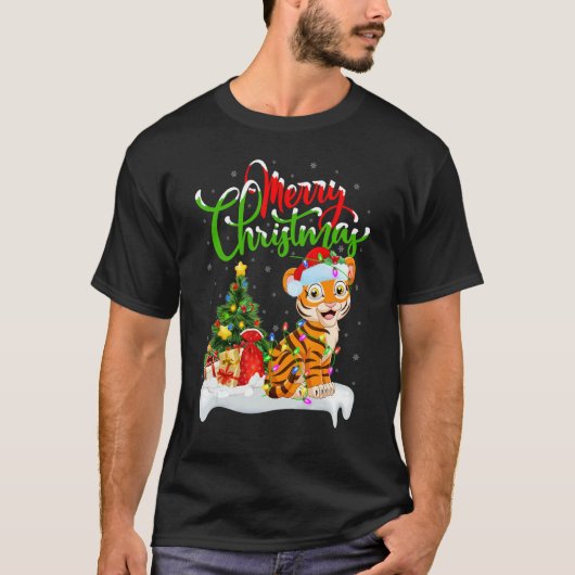 Bengal Tiger Xmas Decorations Bengal Tiger Chris T-Shirt (Vorderseite)