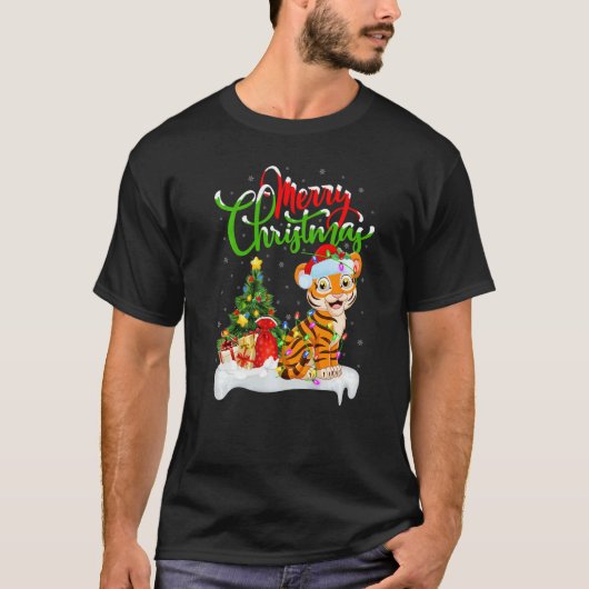 Bengal Tiger Xmas Decorations Bengal Tiger Christ T-Shirt (Vorderseite)
