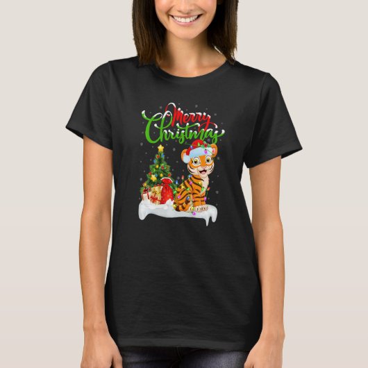Bengal Tiger Xmas Decorations Bengal Tiger Christ T-Shirt (Vorderseite)