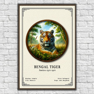 Bengal Tiger Zoologie-Serie Poster