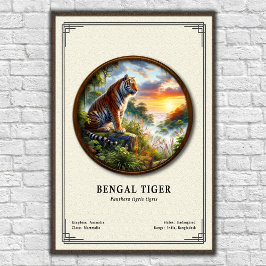Bengal Tiger Zoology Series Poster
