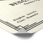 Bengal Tiger Zoology Series Poster (Ecke)