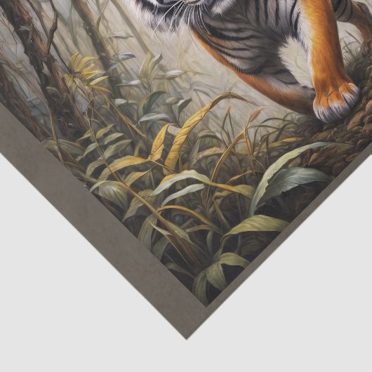 Bengala-Tiger im Dschungel Seidenpapier (Ausschnitt)