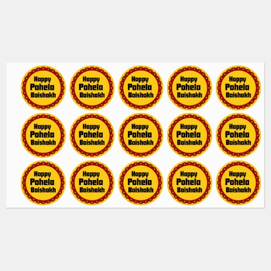 Bengali-Stickers 2024 Etiketten (Blatt)