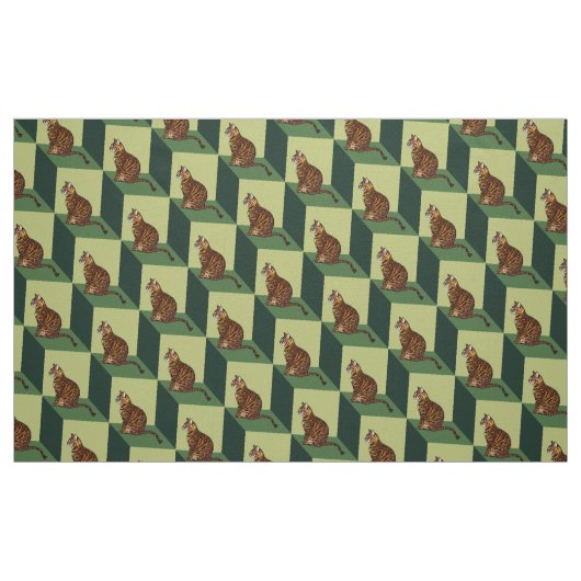 Bengalisch auf einem Kasten Stoff (Fat Quarter (45,7 x 55,9 cm))