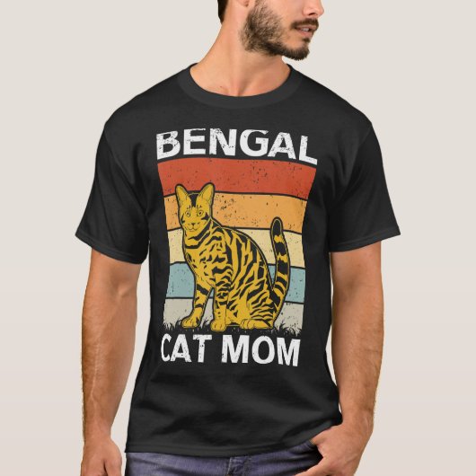 Bengalisch Cat Mama Katzenbesitzer Bengalisch T-Shirt (Vorderseite)
