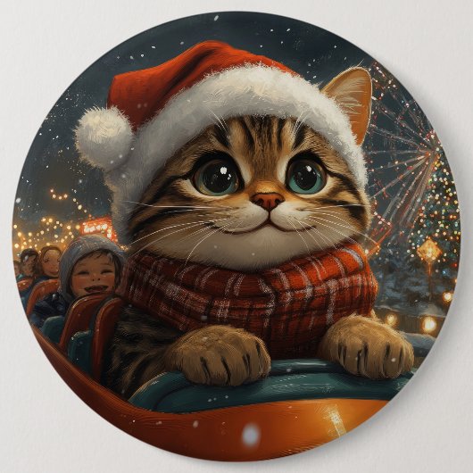 Bengalisch Cat Roller Untersetzer Weihnachten Button (Vorderseite)
