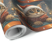 Bengalisch Cat Roller Untersetzer Weihnachten Geschenkpapier (Rolleneckpunkt)