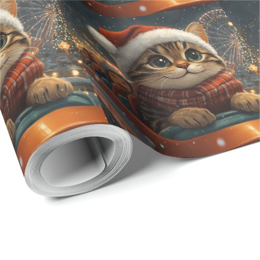 Bengalisch Cat Roller Untersetzer Weihnachten Geschenkpapier (Rolleneckpunkt)