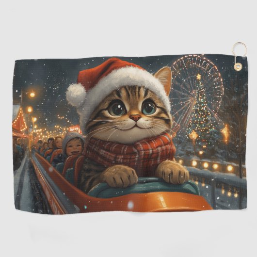 Bengalisch Cat Roller Untersetzer Weihnachten Golfhandtuch (Horizontal)