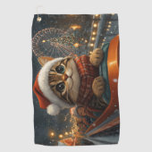 Bengalisch Cat Roller Untersetzer Weihnachten Golfhandtuch (Vorderseite)