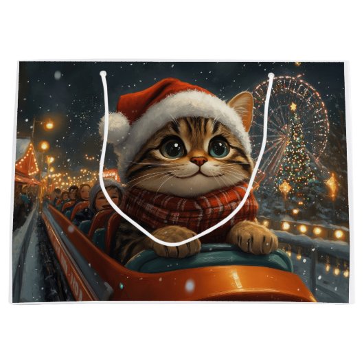 Bengalisch Cat Roller Untersetzer Weihnachten Große Geschenktüte (Vorderseite)