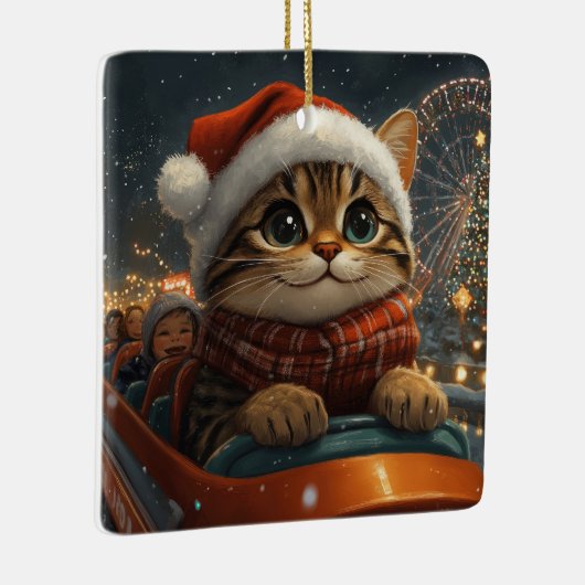 Bengalisch Cat Roller Untersetzer Weihnachten Keramikornament (Rechts)