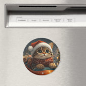 Bengalisch Cat Roller Untersetzer Weihnachten Magnet (In Situ (Geschirrspüler))