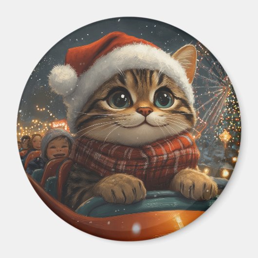 Bengalisch Cat Roller Untersetzer Weihnachten Magnet (Vorne)