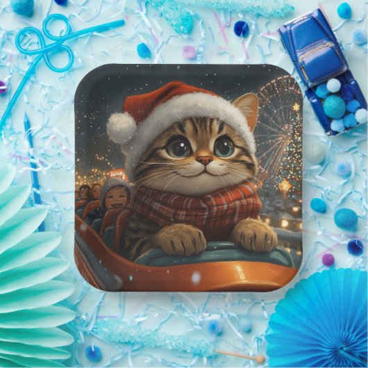 Bengalisch Cat Roller Untersetzer Weihnachten Pappteller (Party)