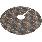 Bengalisch Cat Roller Untersetzer Weihnachten Polyester Weihnachtsbaumdecke (Schrägansicht)