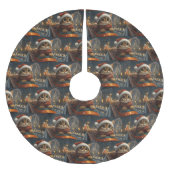 Bengalisch Cat Roller Untersetzer Weihnachten Polyester Weihnachtsbaumdecke (Vorderseite)